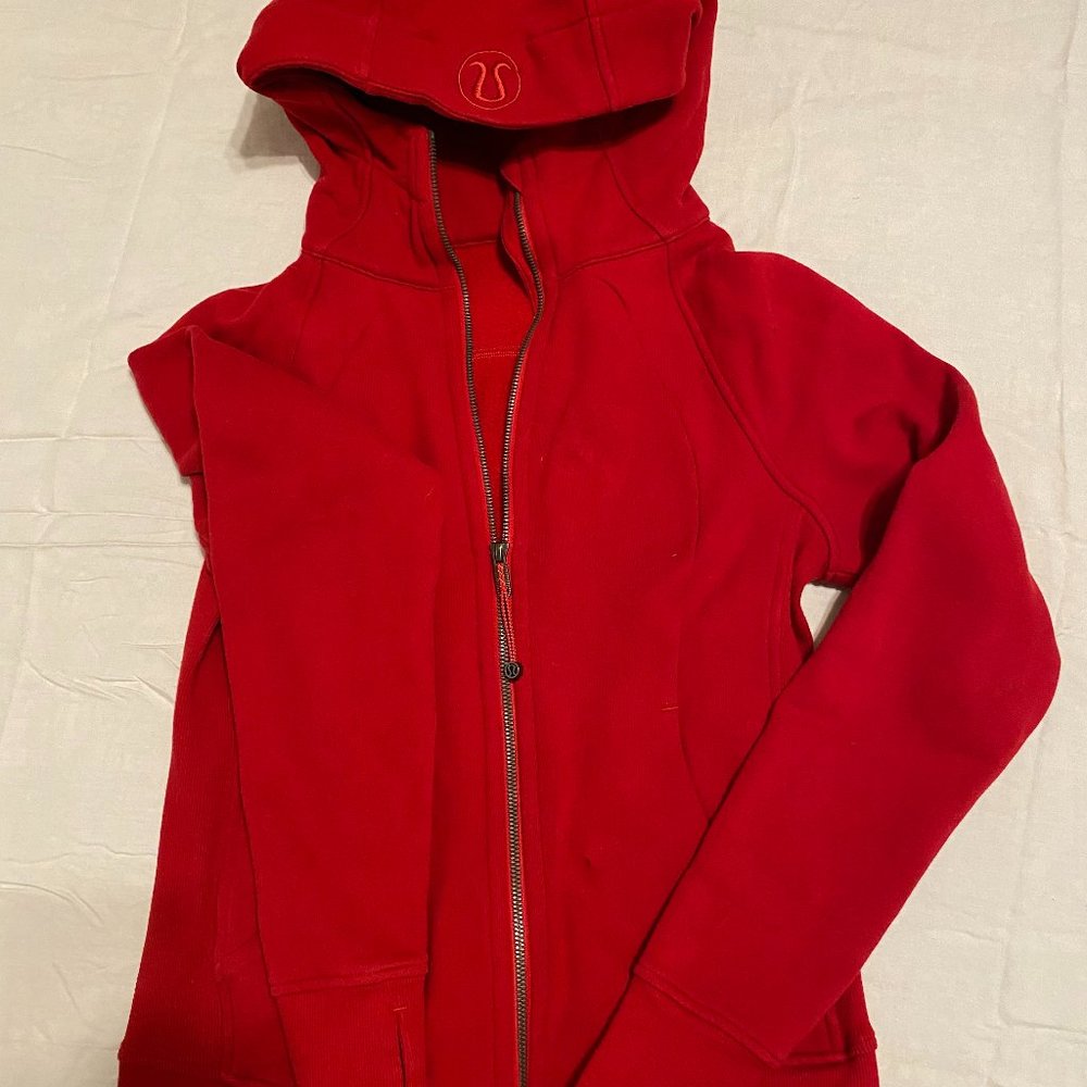 Red Lululemon zip up